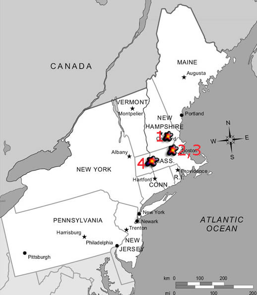 map of Northeastern United States